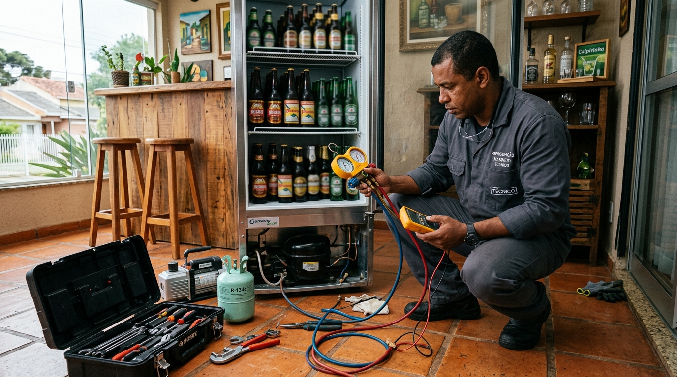 Técnico de conserto de cervejeira em residência em Zona Sul‑SP